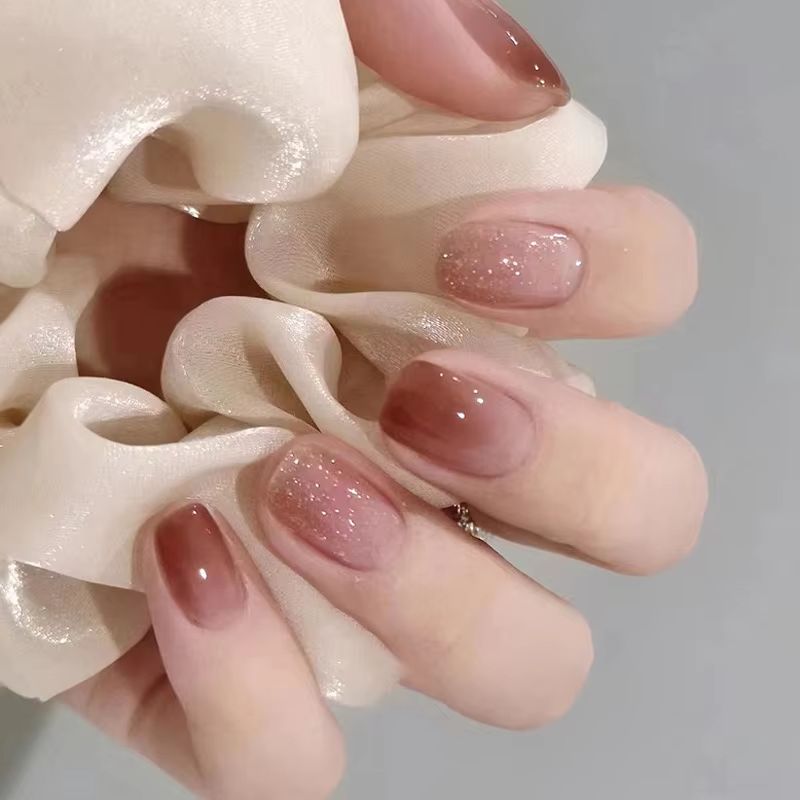 Nail Art Simple Elegant - 24 шт., простой короткий градиентный дизайн