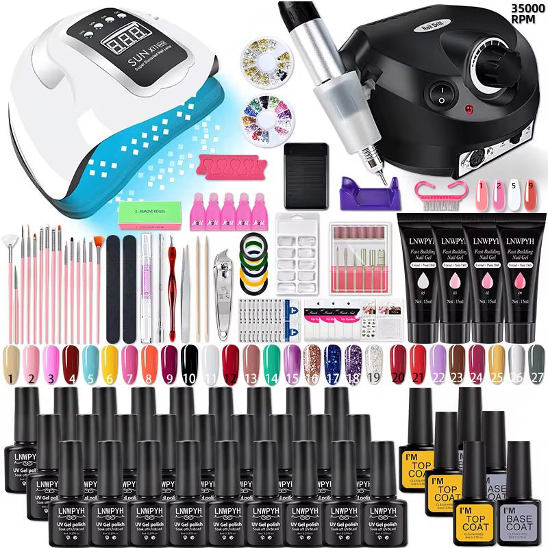 Polygel Nail Kit - Набор лаков для ногтей Набор акриловых