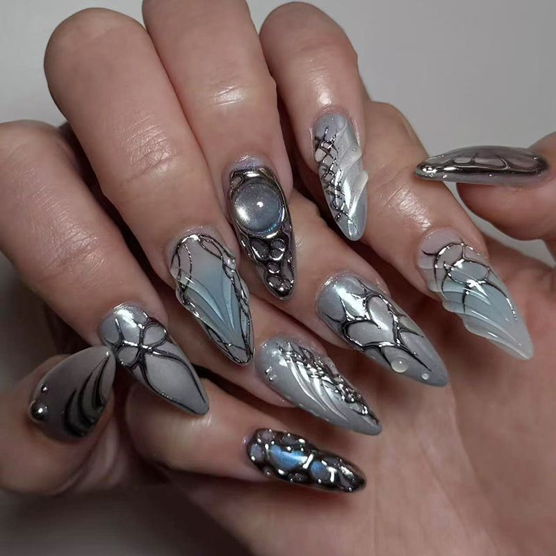 Nail Art Fake - 24 шт., носимые наборы для ногтей,