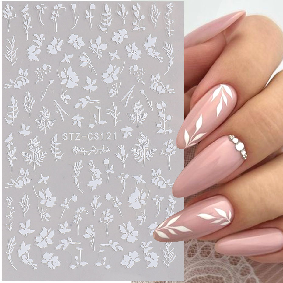 Nail Art Simple Elegant - 2 шт. 3D простые наклейки для