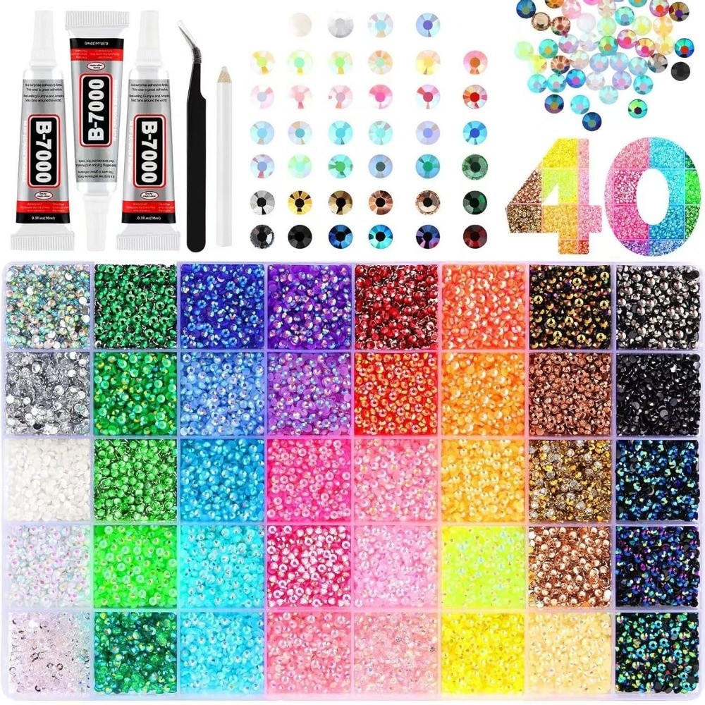Nail Art Jelly - Набор разноцветных полимерных страз для декора,