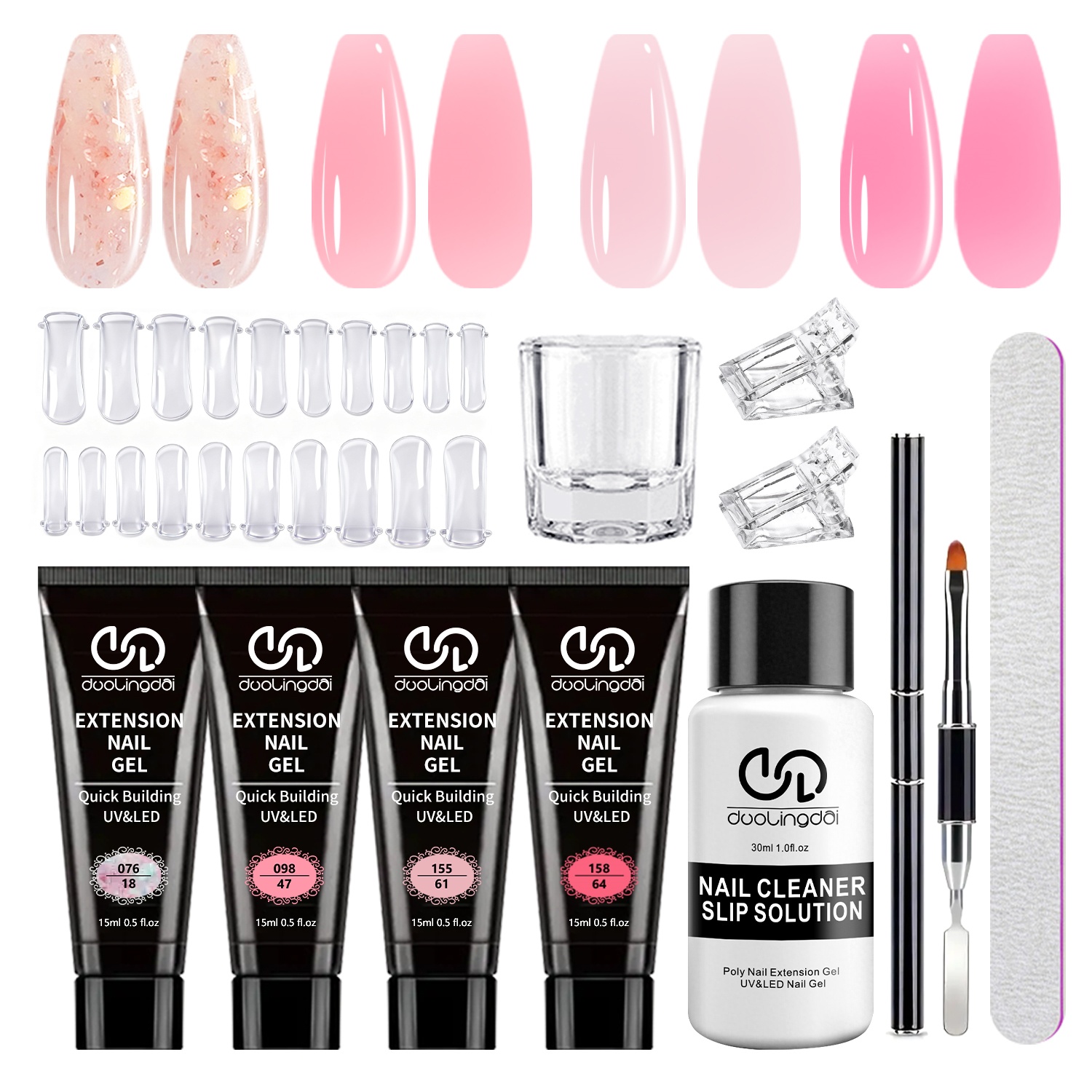 Polygel Nail Kit - Набор для маникюра Duolingdai Poly Gel:
