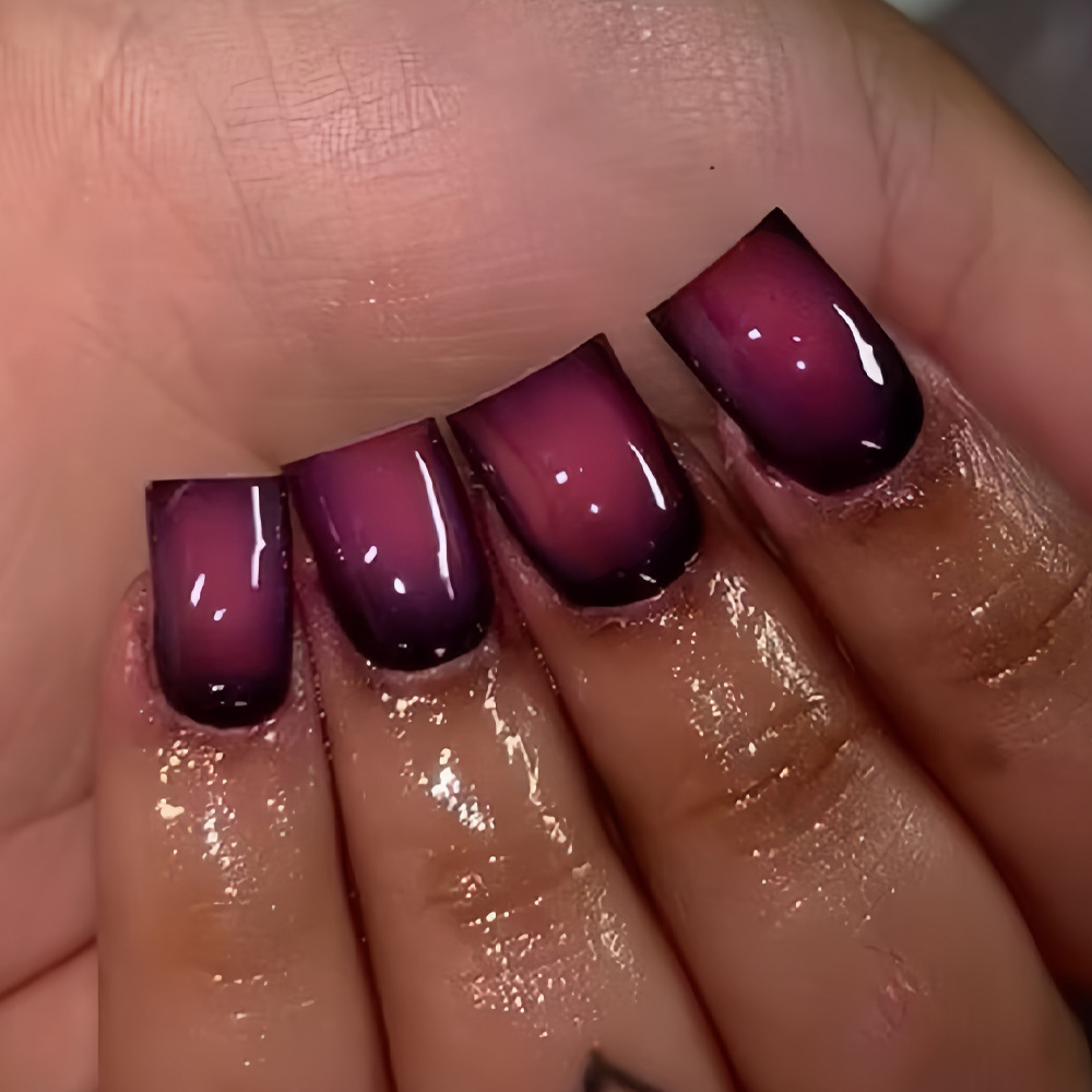 Nail Art Fake - Короткие квадратные накладные ногти для женщин,