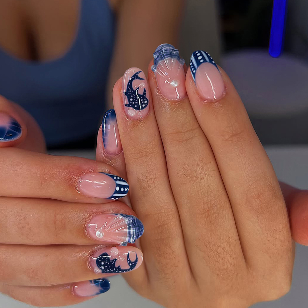 Nail Art Fake - 24 шт. накладных ногтей с 3D-гелевым