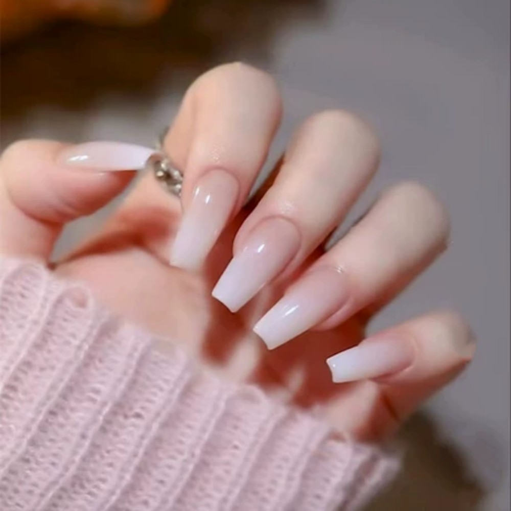Nail Art Jelly - 24 шт./упак. Длинные накладные ногти-гробики с
