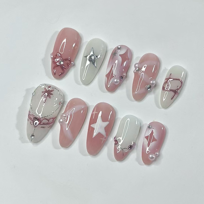 24 шт., набор коротких миндаль – обзор и цена Nail Art Gliter