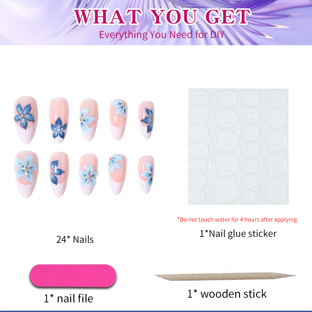 24 шт., миндальный 3d гель-цве – обзор и цена Nail Art Jelly