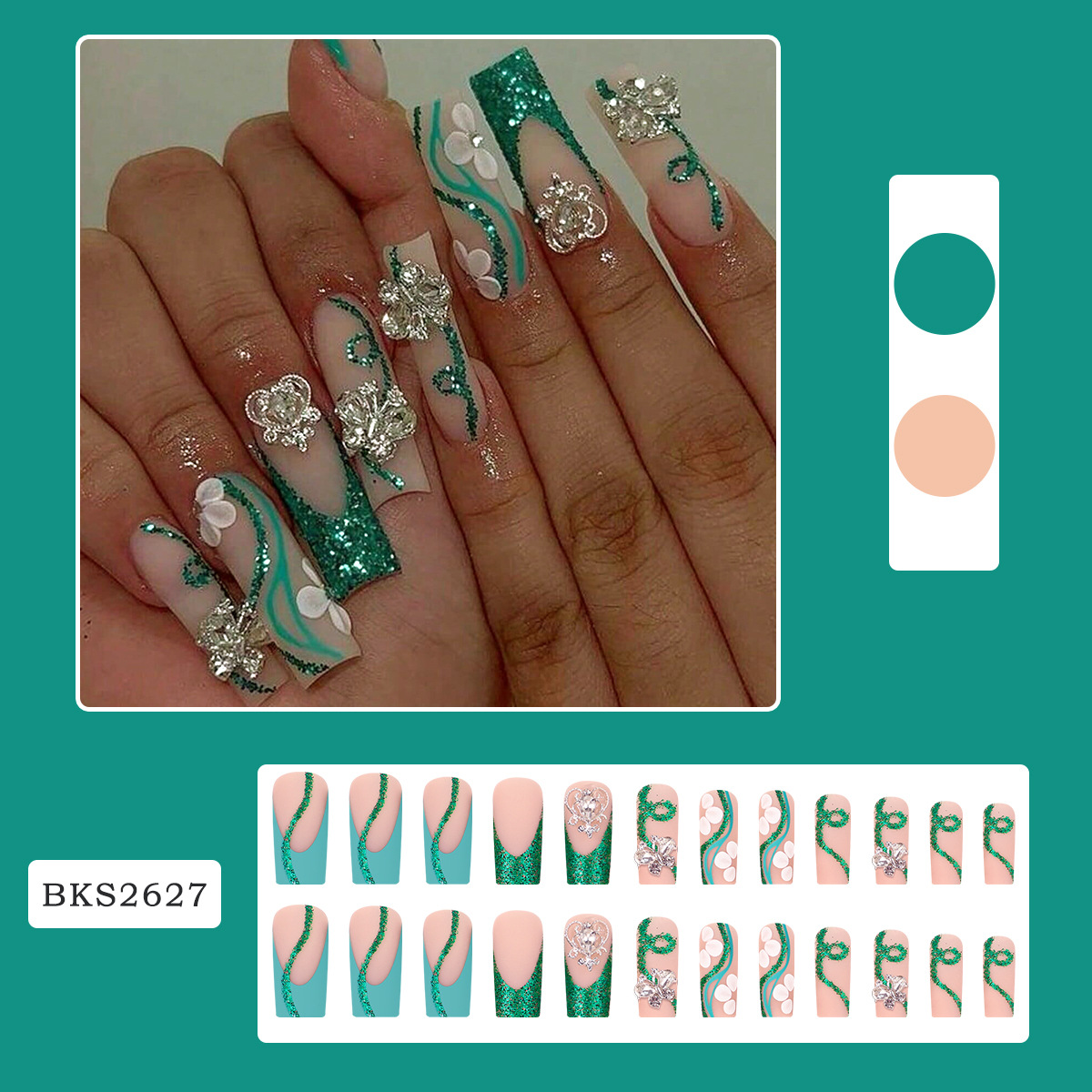 Накладные ногти на длинный гро – обзор и цена Nail Art Gliter