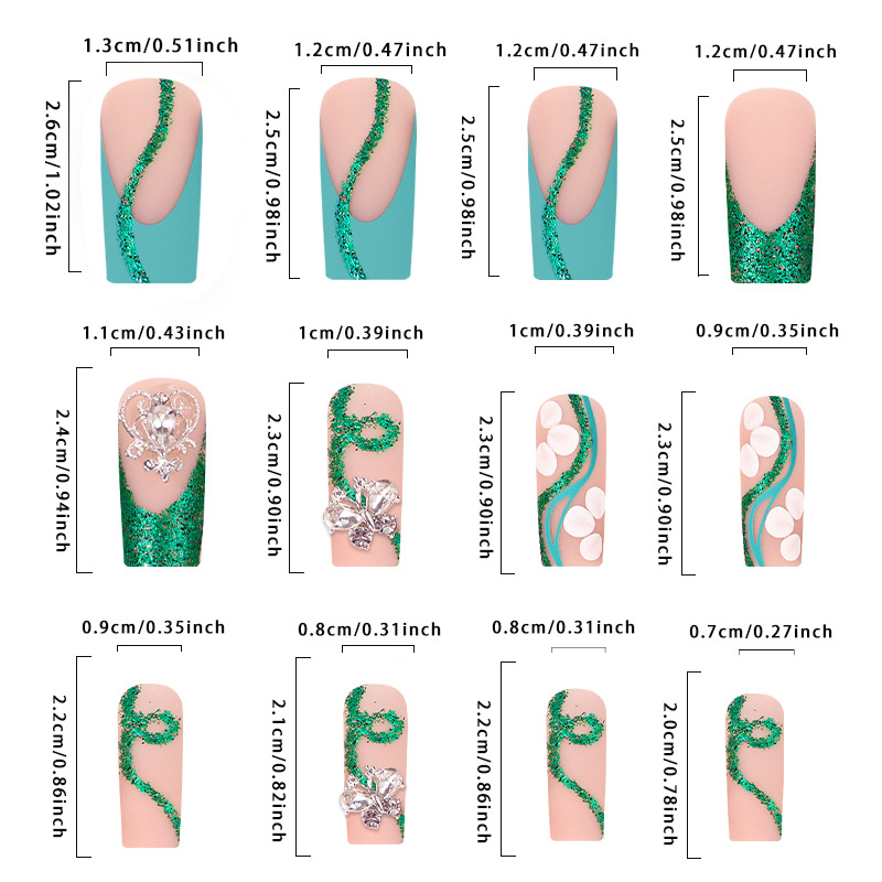 Накладные ногти на длинный гро – обзор и цена Nail Art Gliter