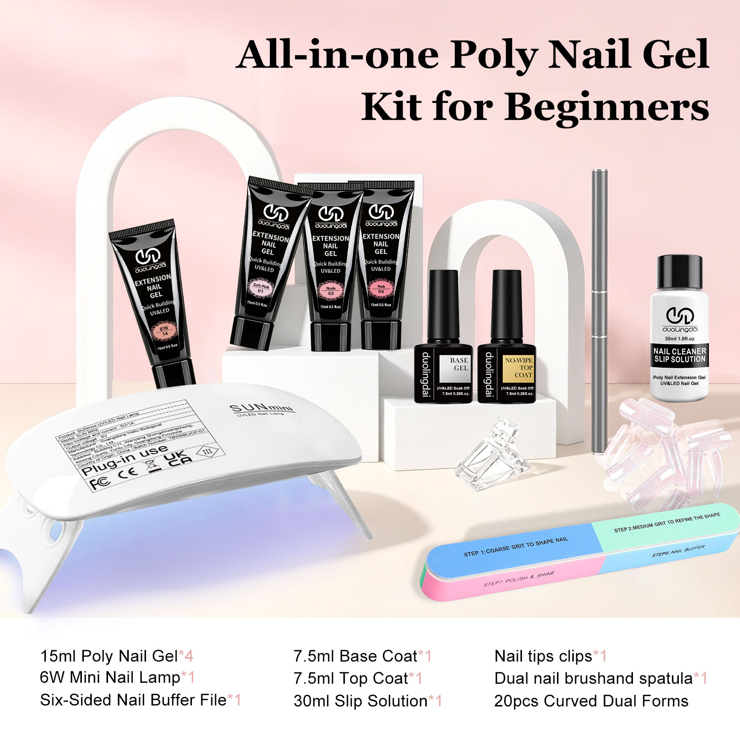 Набор для наращивания ногтей D – обзор и цена Polygel Nail Kit
