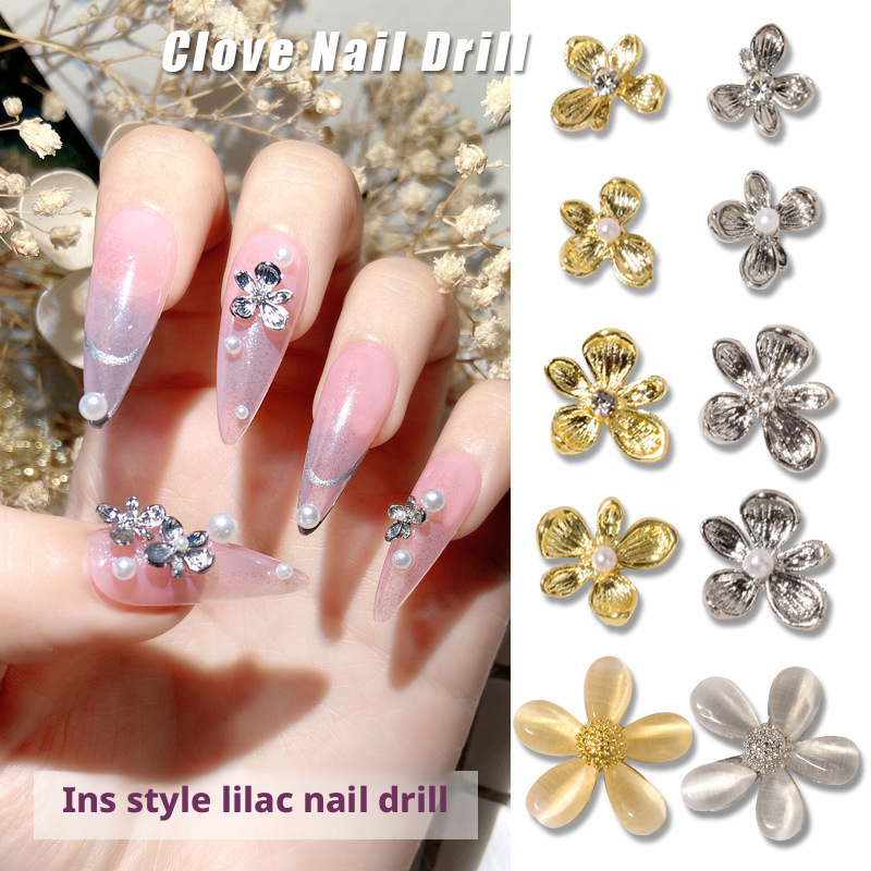 10 шт. 3D-украшений для ногтей – обзор и цена Nail Art Lilac