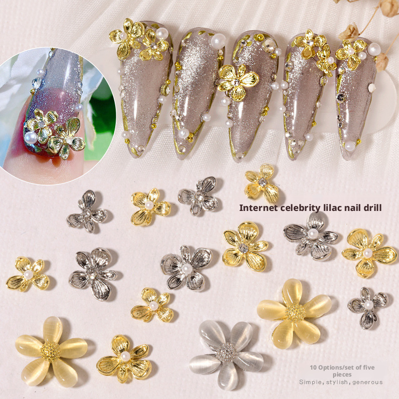 10 шт. 3D-украшений для ногтей – обзор и цена Nail Art Lilac