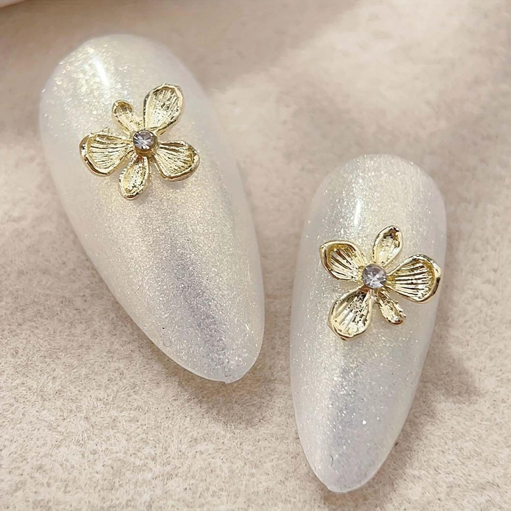 10 шт., золотые стразы, цветы, – обзор и цена Nail Art Lilac