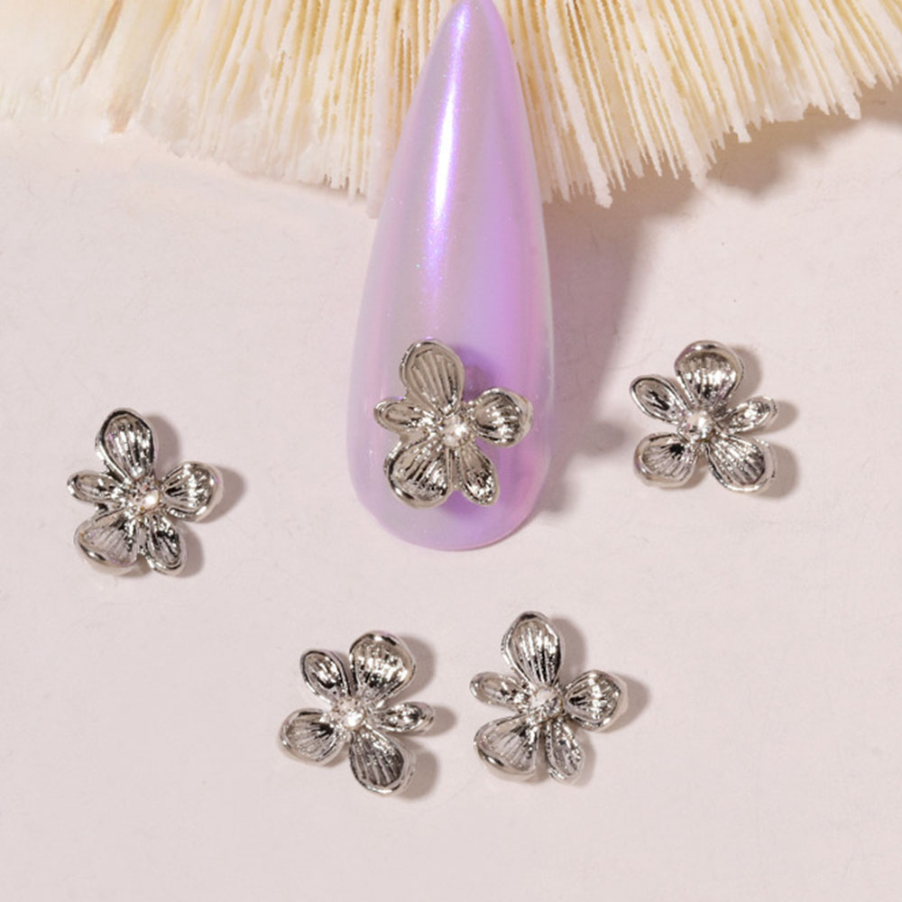 10 шт., золотые стразы, цветы, – обзор и цена Nail Art Lilac