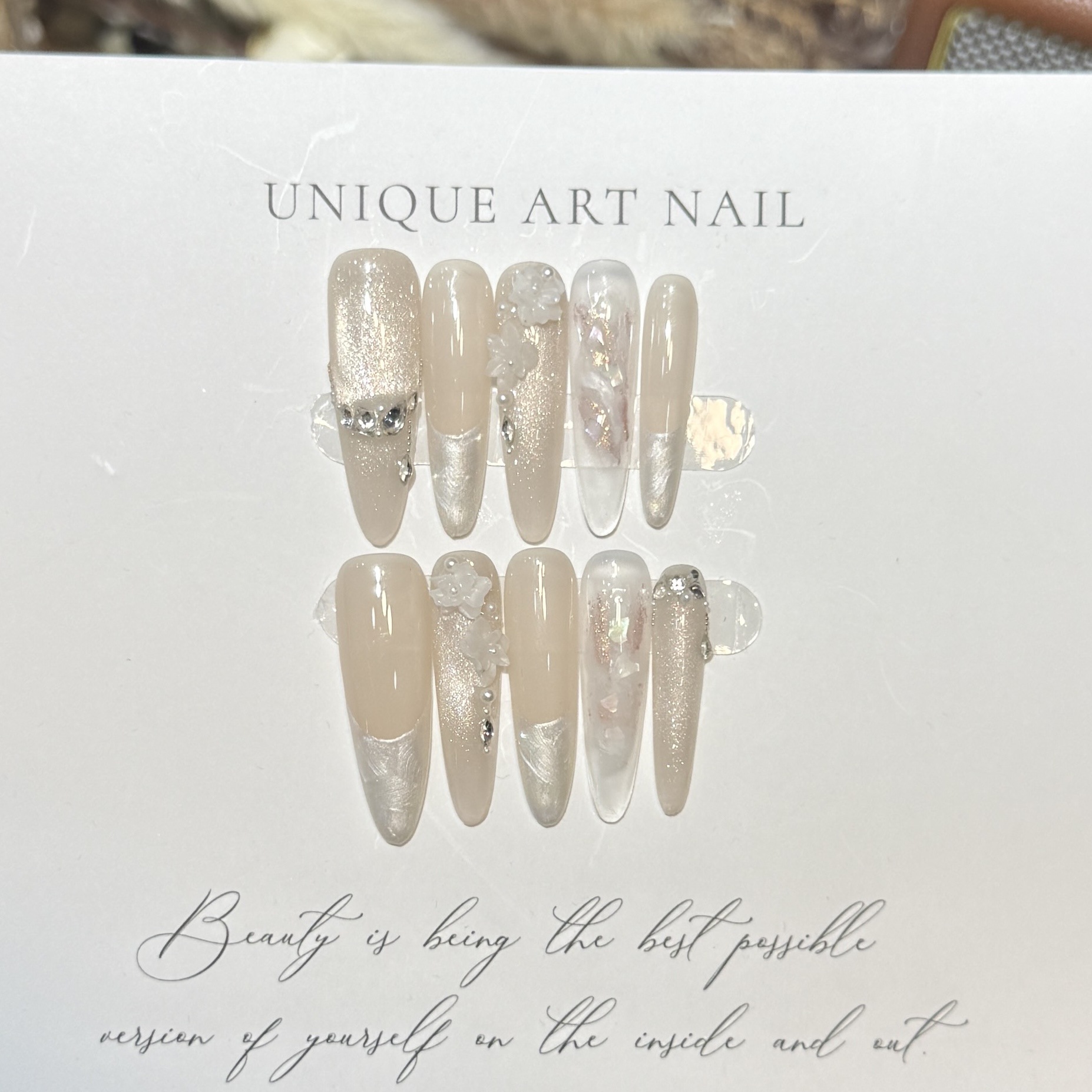 Press On Nails 10 шт. фиолетов – обзор и цена Nail Art Gliter