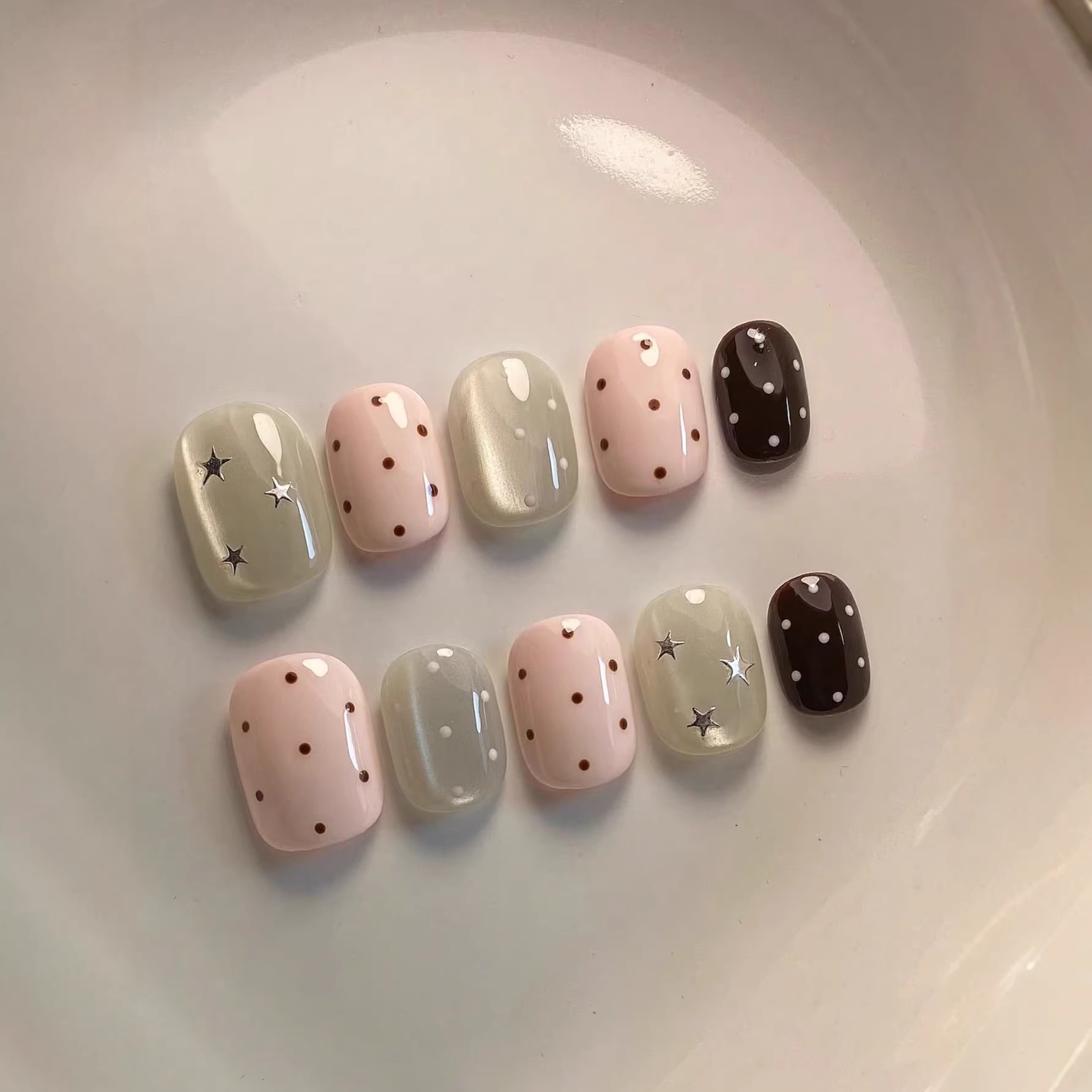 10 шт. накладных ногтей Y2K Ho – обзор и цена Nail Art Gliter