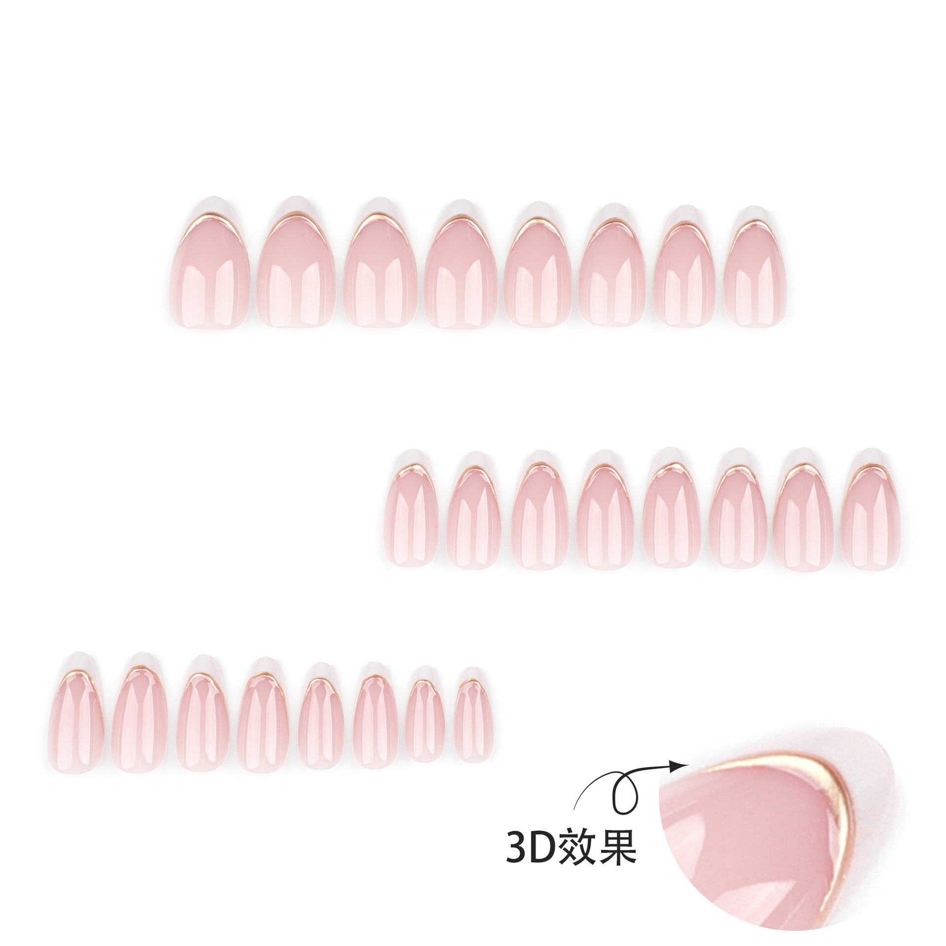 Французские накладные ногти цв – обзор и цена Nail Art Simple Elegant