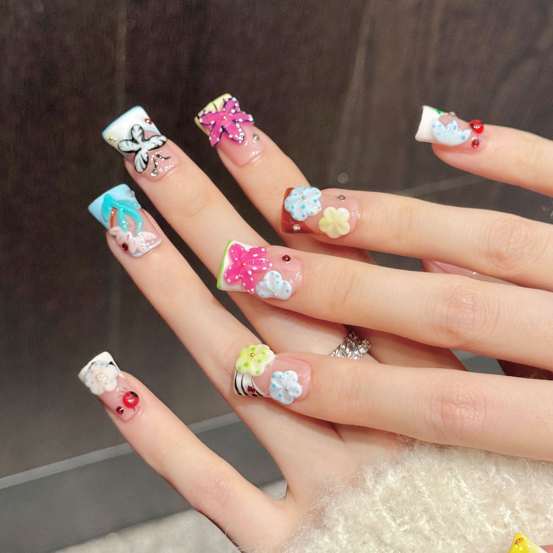 10 шт. накладных ногтей ручной – обзор и цена Nail Art Fake