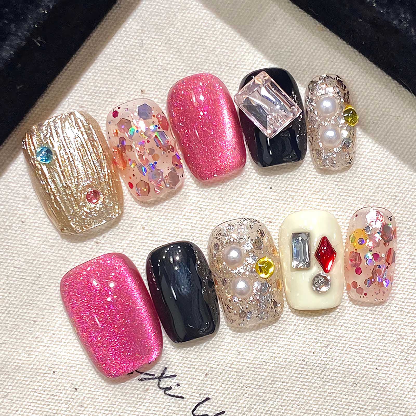 Накладные ногти ручной работы  – обзор и цена Nail Art Gliter