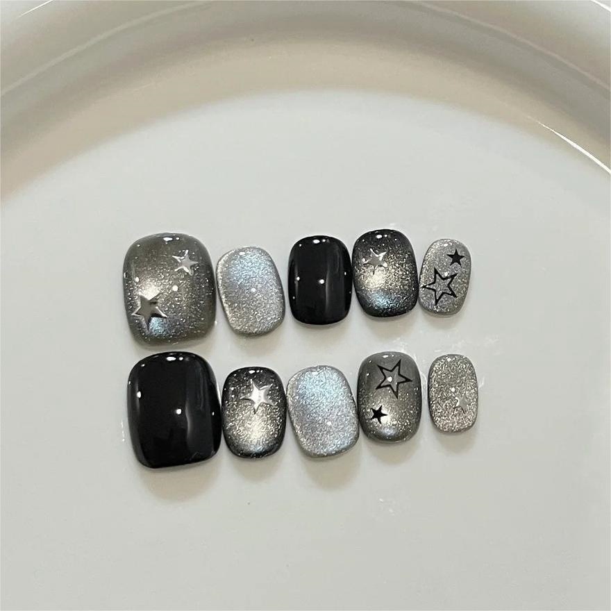 10 шт. клетчатый звездный прес – обзор и цена Nail Art Gliter
