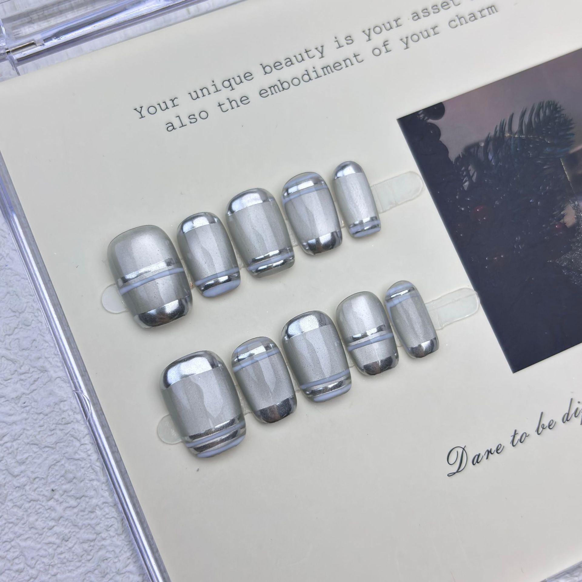 10 шт. накладных ногтей Aurora – обзор и цена Nail Art Gliter