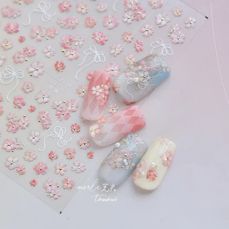 5D цветы птица бабочка наклейк – обзор и цена Nail Art Lilac