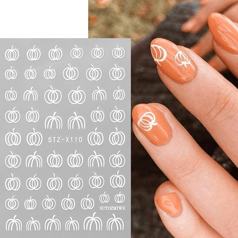 2 шт. Элегантные белые наклейк – обзор и цена Nail Art Simple Elegant