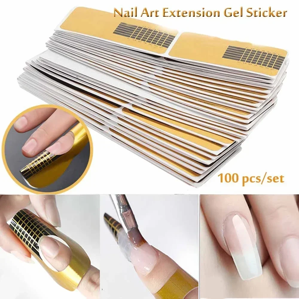 100 шт. дизайн ногтей самоклея – обзор и цена Nail Extension Form