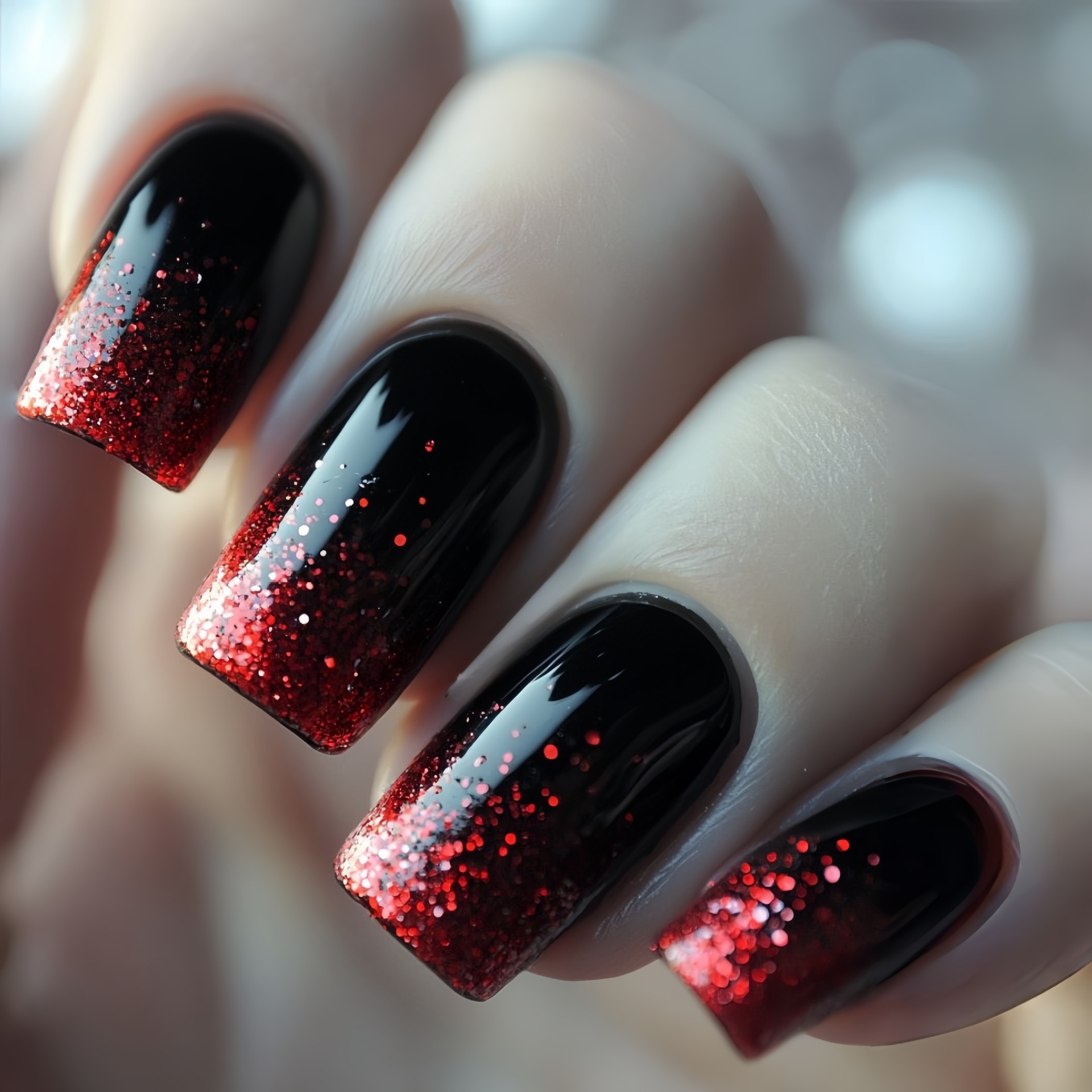 Короткие средние накладные ног – обзор и цена Nail Art Gliter