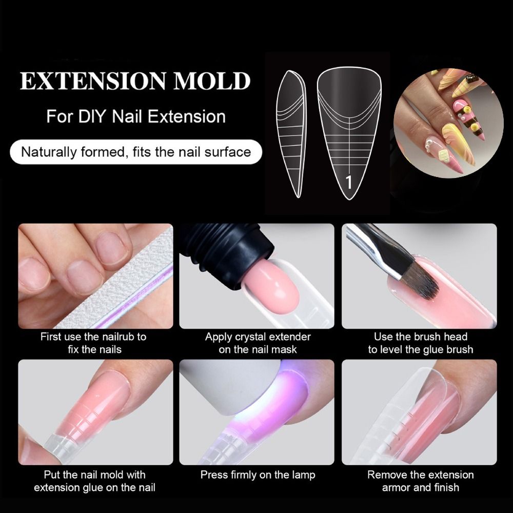 140 шт. 14 размеров, французск – обзор и цена Nail Extension Form
