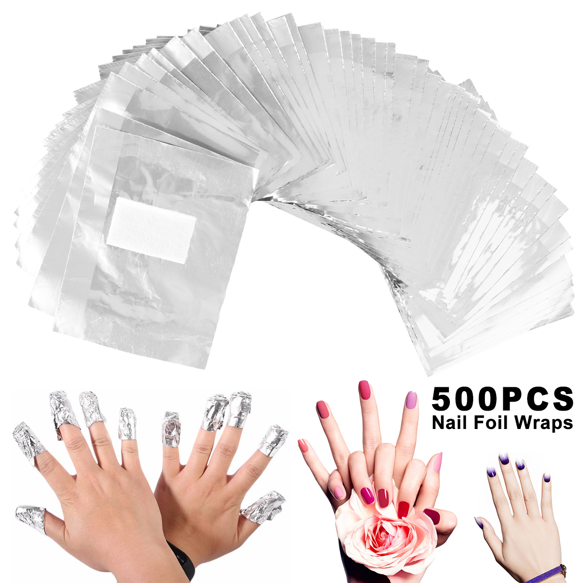 500/1000 шт., алюминиевая фоль – обзор и цена Nail Art Remover