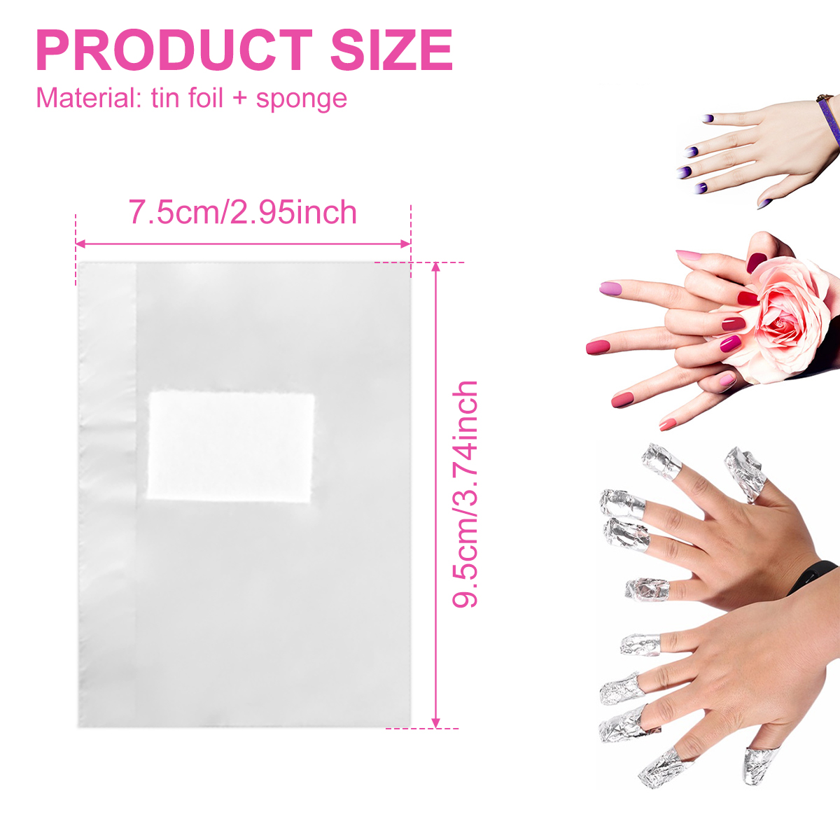 500/1000 шт., алюминиевая фоль – обзор и цена Nail Art Remover