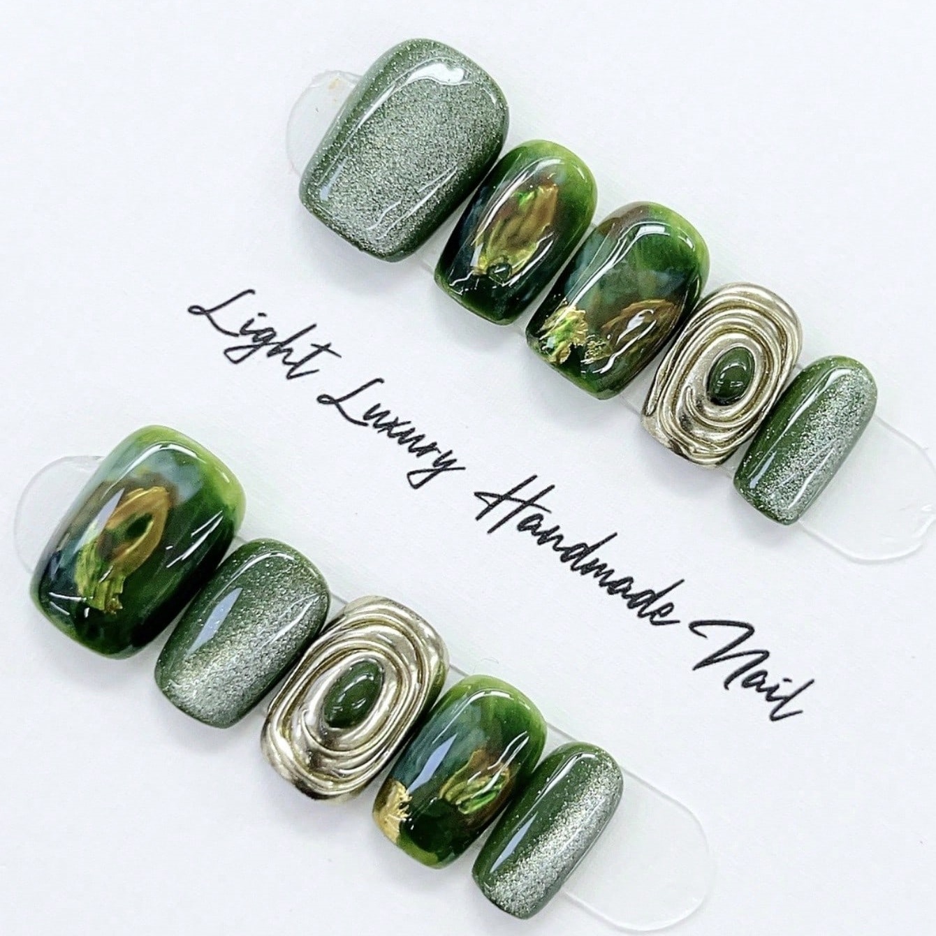10 шт. Накладные ногти ручной  – обзор и цена Nail Art Gliter